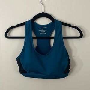 Tahari Sports Bra Teal Mesh